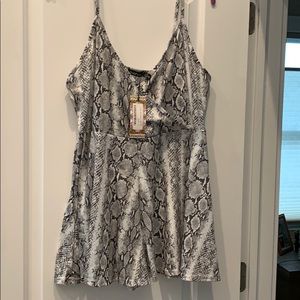 Snake print romper NWT